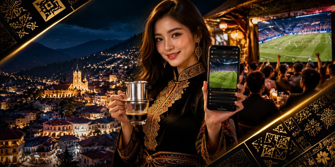 Bạn trẻ Sapa ngồi quán cà phê xem bóng đá trực tuyến và tra cứu tỷ lệ cược